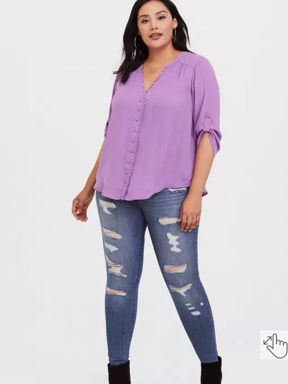 🌼TORRID HARPER Ruffle Georgette Top🌼 - Picture 3 of 15